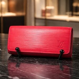 Louis Vuitton Red Epi Leather Key & Card Holder